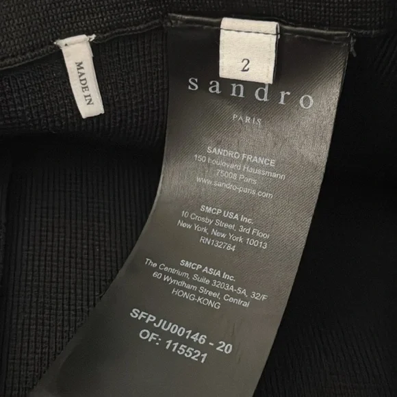 *SANDRO PARIS Oria Pleated & Studded A-Line Skirt